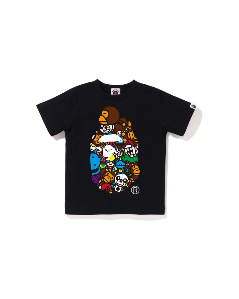 Hauts Bape Milo All Safari Milo On Big Ape Noir Enfant | RUR-40826249